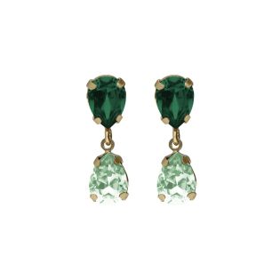 PENDIENTES VICTORIA CRUZ PLATA DE LEY CHAPADA EMERALD