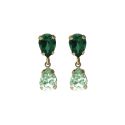 PENDIENTES VICTORIA CRUZ PLATA DE LEY CHAPADA EMERALD