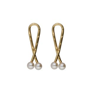 PENDIENTES VICTORIA CRUZ PLATA DE LEY CHAPADA LAZO PERLA