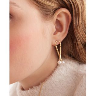 PENDIENTES VICTORIA CRUZ PLATA DE LEY CHAPADA LAZO PERLA