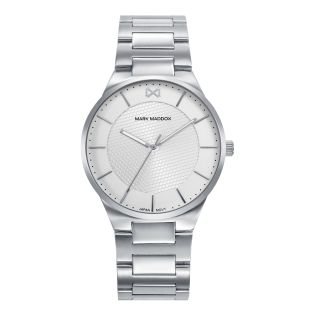 RELOJ MARK MADDOX CAB ACERO BRAZALETE ESF BLANCA