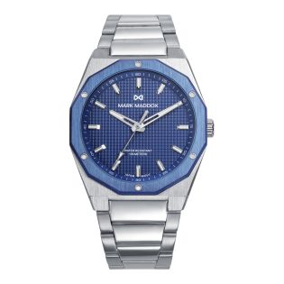 RELOJ MARK MADDOX CAB ACERO BRAZALETE ESF AZUL