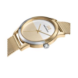 RELOJ MARK MADDOX SRA ACERO IP DORADO BRAZALETE