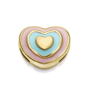 MOTIVO VICEROY ACERO IP DORADO CORAZON ROSA