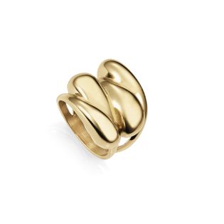 ANILLO VICEROY SEÑORA ACERO IP DORADO TALLA 