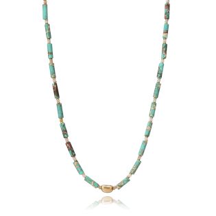 COLGANTE VICEROY SRA ACERO IP DORADO PIEDRAS