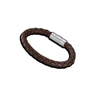 PULSERA LOTUS STYLE CAB ACERO MARRON