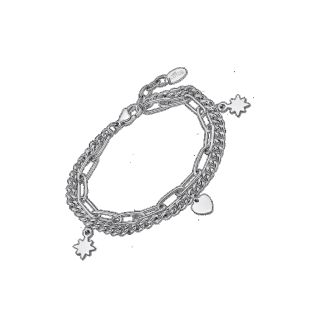 PULSERA LOTUS STYLE SRA ACERO COLGANTES