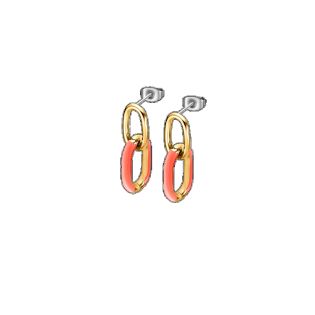 PENDIENTES LOTUS STYLE SRA ACERO CHAPA CORAL