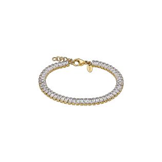 PULSERA LOTUS STYLE SRA ACERO IP DORADO CIRCONITAS