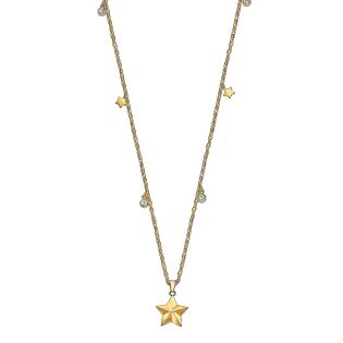 COLGANTE LOTUS STYLE SRA ACERO CHAPADO ESTRELLA