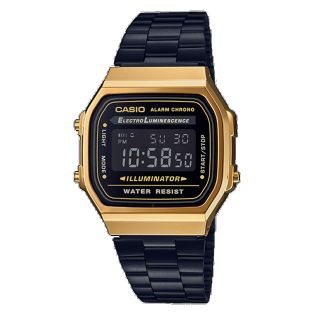 RELOJ CASIO DIGITAL CHAPADO Y IP NEGRO