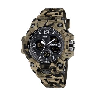 RELOJ CALYPSO CAB. ANADIG CORREA ESFERA MARRÓN VERDE