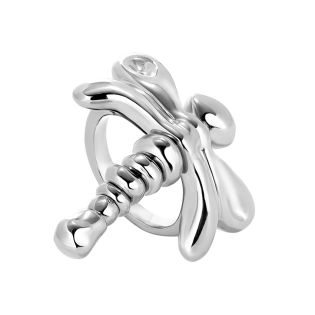 ANILLO UNODE50 SER REBELDE LIBÉLULA METAL 20 MICRAS
