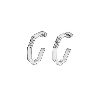 PENDIENTES LOTUS STYLE ACERO AROS PRESION