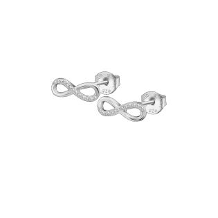 PENDIENTES LOTUS SILVER PLATA INFINITO CIRCONITAS 