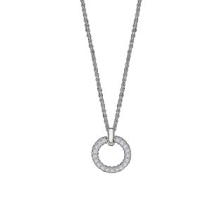 COLGANTE LOTUS PLATA DE LEY ARO CIRCONITAS