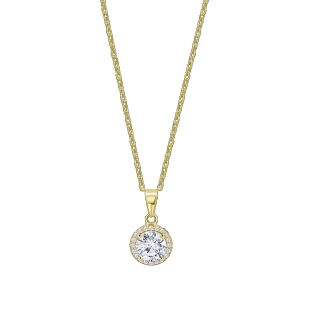 GARGANTILLA LOTUS SILVER PLATA CHAPADA ORO CIRCONITAS Y CRISTAL 