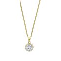 GARGANTILLA LOTUS SILVER PLATA CHAPADA ORO CIRCONITAS Y CRISTAL 