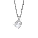 GARGANTILLA LOTUS SILVER PLATA DE LEY CORAZON CIRCONITAS