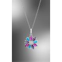 COLGANTE LOTUS SILVER SRA FLOR MULTICOLOR