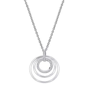 GARGANTILLA LOTUS SILVER PLATA AROS CIRCONITAS 