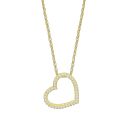 GARGANTILLA LOTUS SILVER PLATA CHAPADA EN ORO CORAZÓN CIRCONITAS 