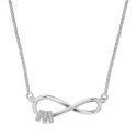 GARGANTILLA LOTUS SILVER PLATA NUDO CIRCONITAS 