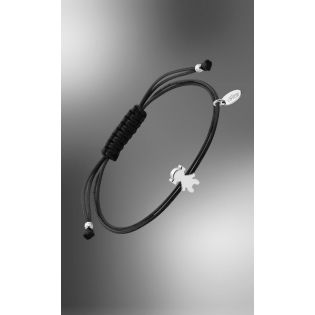 PULSERA LOTUS SILVER CUERDA CON MUÑECA NIÑA DE PLATA 