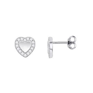 PENDIENTES LOTUS SILVER CORAZONES CIRCONITAS 