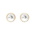 PENDIENTES VICTORIA CRUZ PLATA DE LEY BAÑO BOTON BASIC