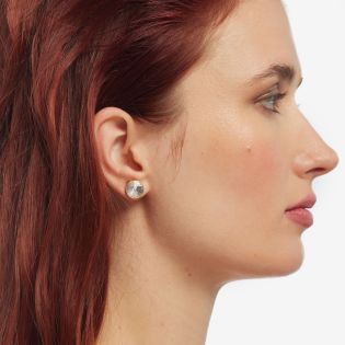 PENDIENTES VICTORIA CRUZ PLATA DE LEY BAÑO BOTON BASIC