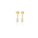 PENDIENTES VICTORIA CRUZ CRYSTAL DORADO
