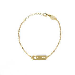 PULSERA VICTORIA CRUXZ CRYSTAL DORADO