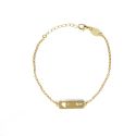 PULSERA VICTORIA CRUXZ CRYSTAL DORADO