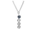 COLGANTE VICTORIA CRUZ PLATA DENIM BLUE DE FADHILA  