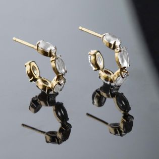 PENDIENTES VICTORIA CRUZ PLATA DE LEY CRYSTAL CHAPADO