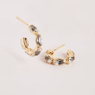 PENDIENTES VICTORIA CRUZ PLATA DE LEY CRYSTAL CHAPADO