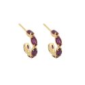 PENDIENTES VICTORIA CRUZ PLATA ETNICA AMATISTA 