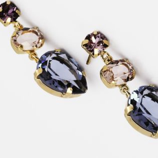 PENDIENTES VICTORIA CRUZ PLATA DE LEY CRISTAL