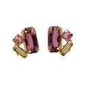 PENDIENTES VICTORIA CRUZ PLATA DE LEY PEGADOS 3 CRISTALES