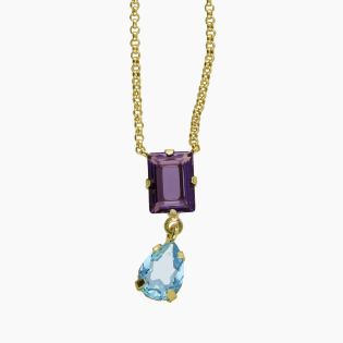 GARGANTILLA VICTORIA CRUZ PLATA DE LEY TUYYO TANZANITE 
