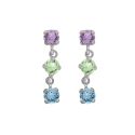 PENDIENTES VICTORIA CRUZ PLATA DE LEY PIEDRA COLOR