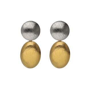 PENDIENTES VICTORIA CRUZ PLATA DE LEY CHAPADA LISOS