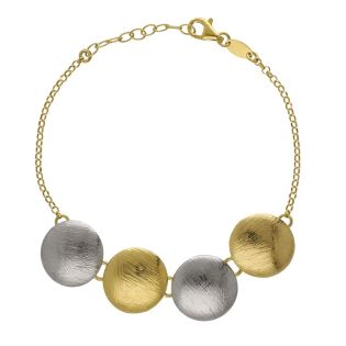 PULSERA VICTORIA CRUZ PLATA DE LEY CHAPADA Y RODIO LISA
