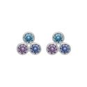 PENDIENTES VICTORIA CRUZ PLATA DE LEY CRISTAL MULTICOLOR