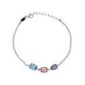 PULSERA VICTORIA CRUZ PLATA RODIADA CRISTAL COLOR