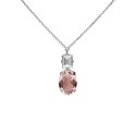 GARGANTILLA VICTORIS CRUZ PLATA DE LEY RODIADACRISTAL ROSÉ