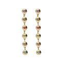 PENDIENTES VICTORIA CRUZ PLATA DE LEY CHAPADA CRISTAL COLOR