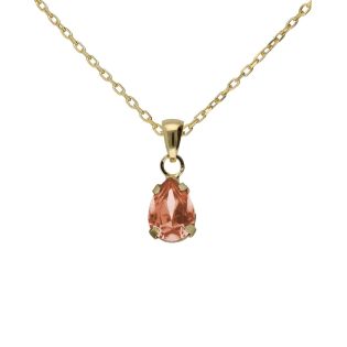 GARGANTILLA VICTORIA CRUZ PLATA DE LEY CHAPADA CRISTAL ROSE 